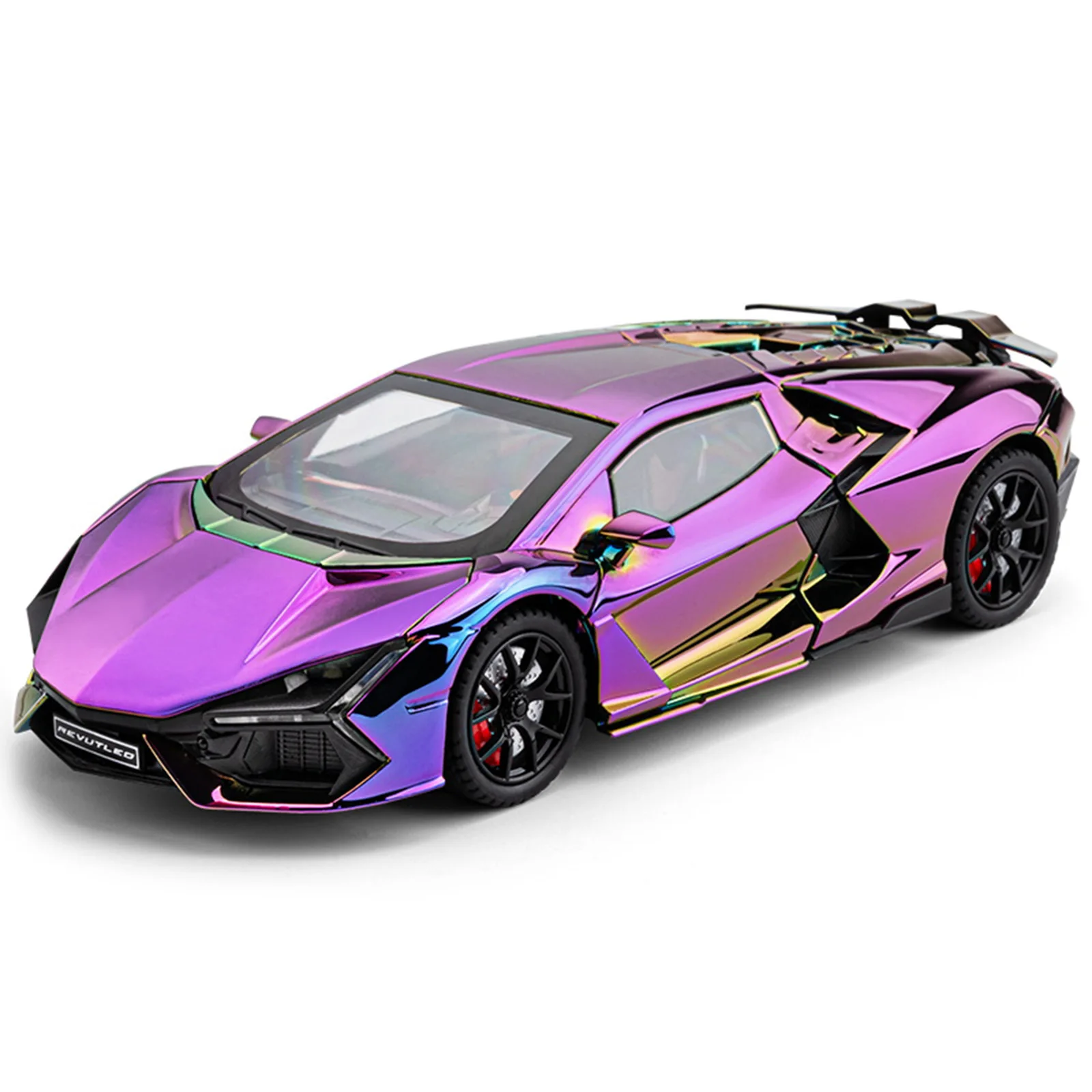 Chezhi 1:24 Lambo Revuelto electroplated version spray simulation alloy car model sports car children's boy gift collection