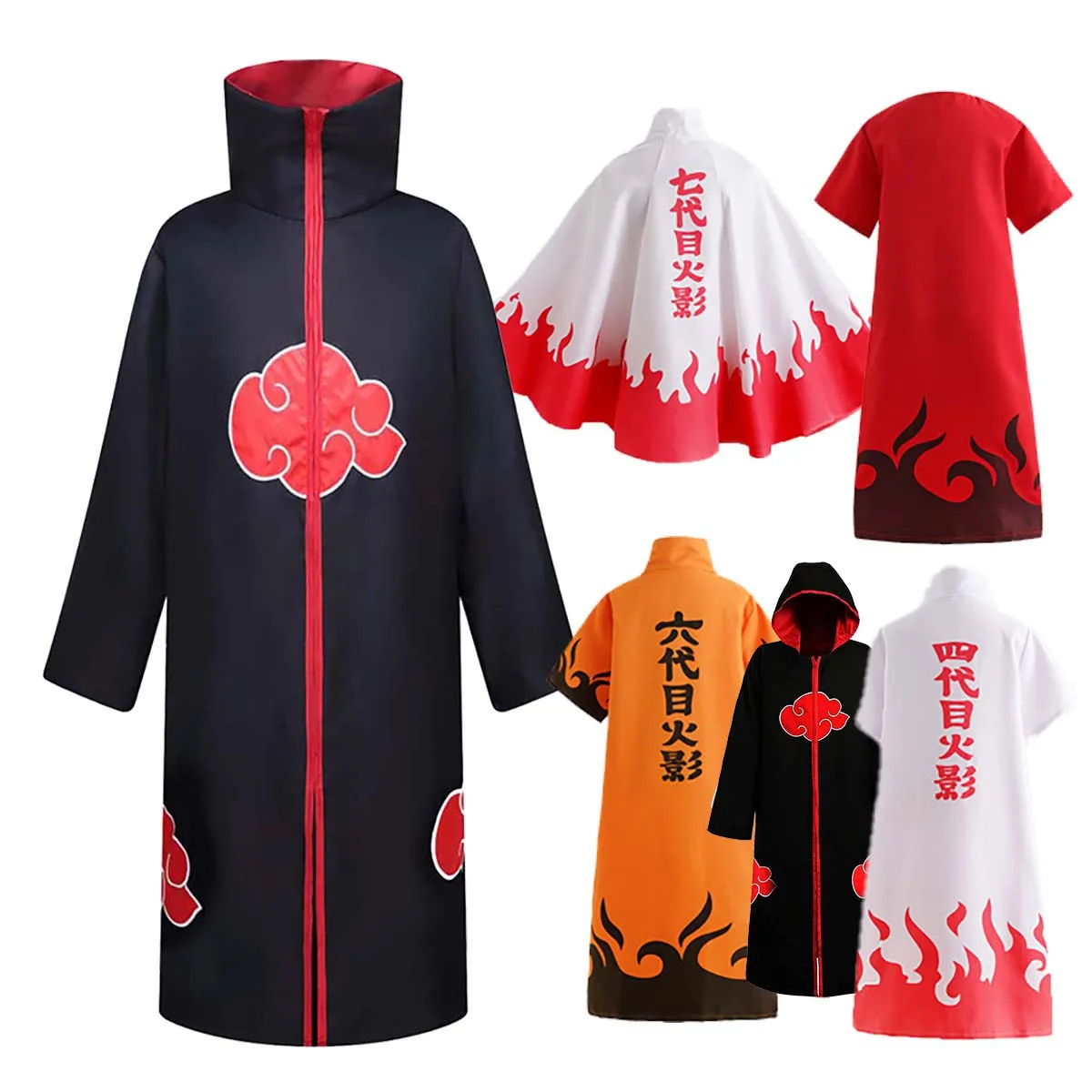 

Мужчины Дети Хэллоуин Ролевые Игры Аниме Акацуки Намикадзе Минато Косплей Костюм Ниндзя Плащ