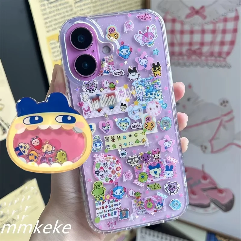 Ins الكورية جميل الكرتون Kawaii الساطع قضية الهاتف آيفون 17 16 15 14 13 12 11 برو ماكس Xr Xs ماكس 7 زائد Y2K لينة الغطاء الخلفي
