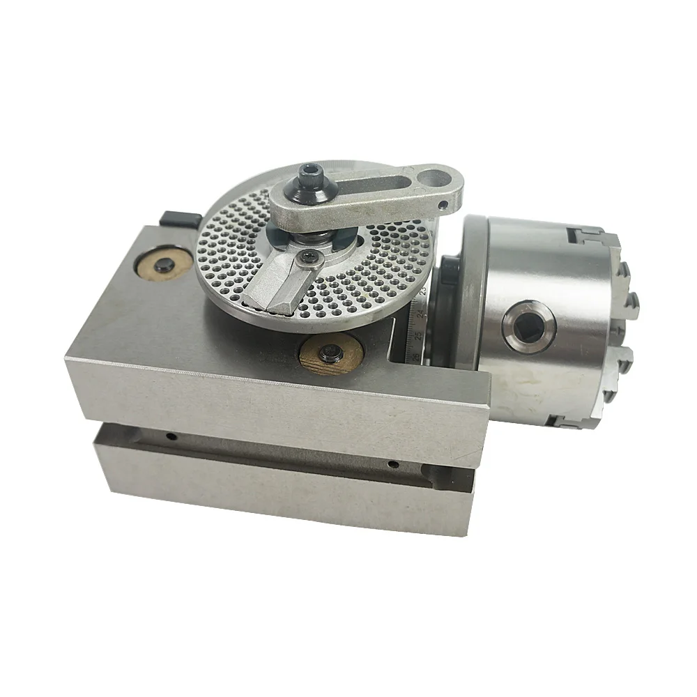 Dividing Head BS-0 5 Inch 3 Jaw Chuck Precision Semi Universal Dividing Head For Milling Machine Rotary Table