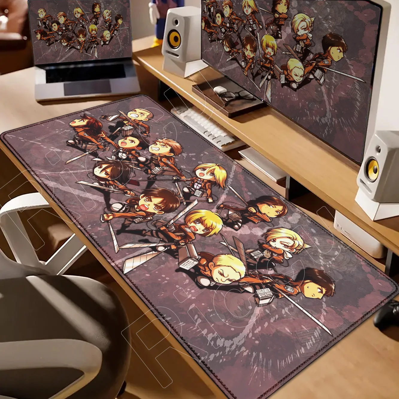 جديد HD الطباعة هجوم على تيتان أنيمي مكتب حصيرة كبيرة قفل حافة ماوس الوسادة الكمبيوتر ماوس الألعاب الكمبيوتر المحمول لوحة المفاتيح الماوس الحصير البساط #3