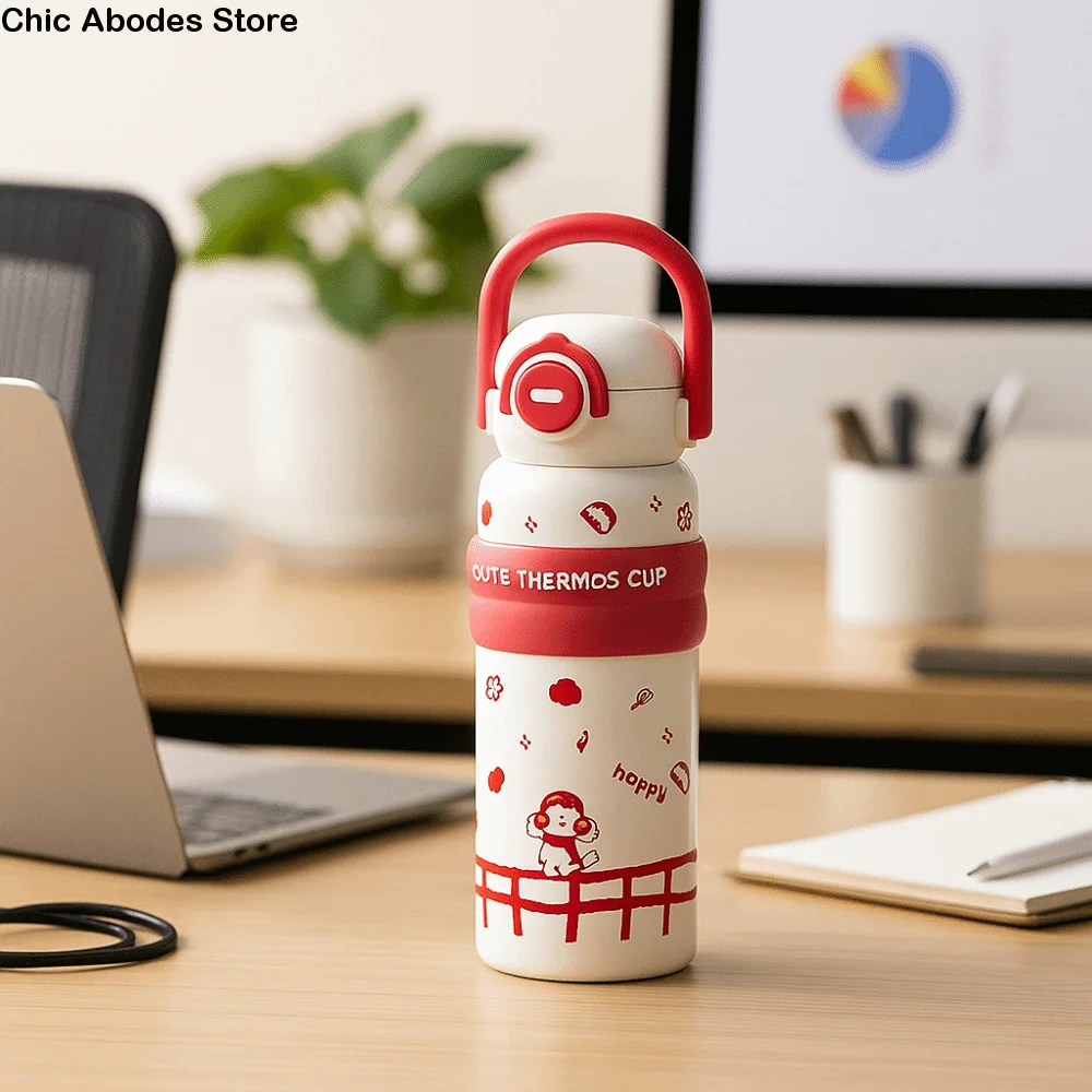 

Изолированная чашка с двойным напитком и ручкой. Термос большой емкости. Бутылка для воды. Тепловая и холодная изоляция. Герметичная.