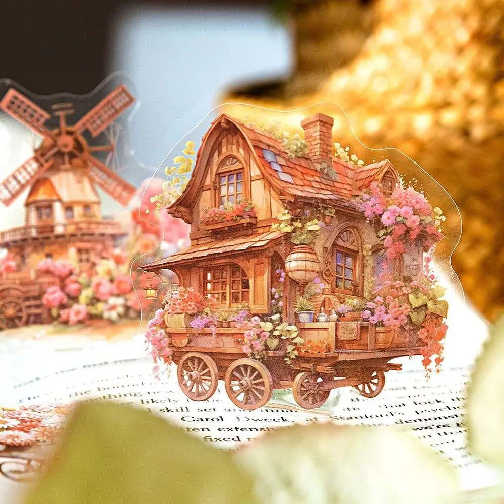 Scrapbooking Stickers Flower Blooming Garden Sticker Photo Albums Stickers Notebook Decoration Children's Sticker Vintage Style