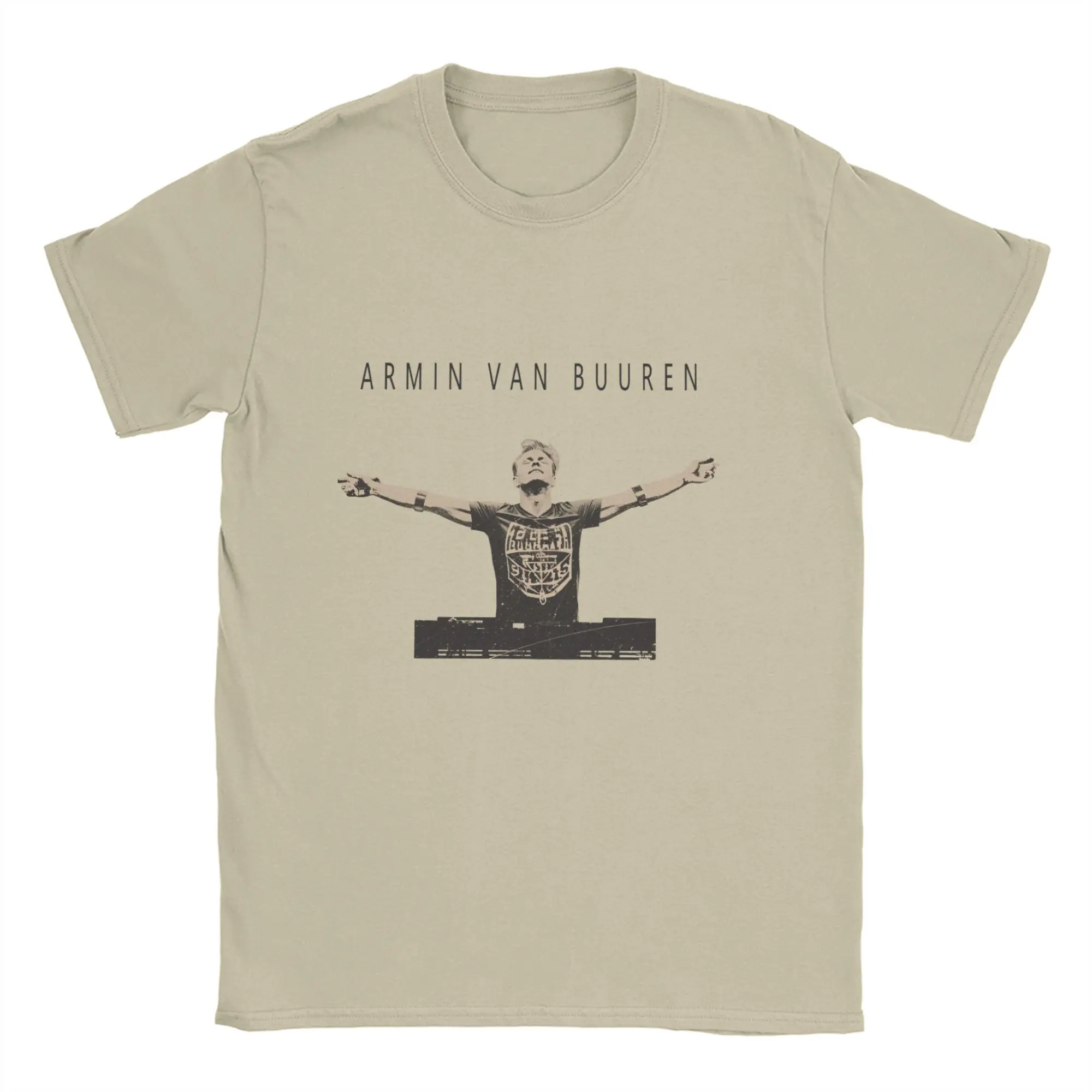 Men's DJ Armin Van Buuren  T Shirts  Cotton Clothing Vintage Short Sleeve O Neck Tee Shirt Plus Size T-Shirt