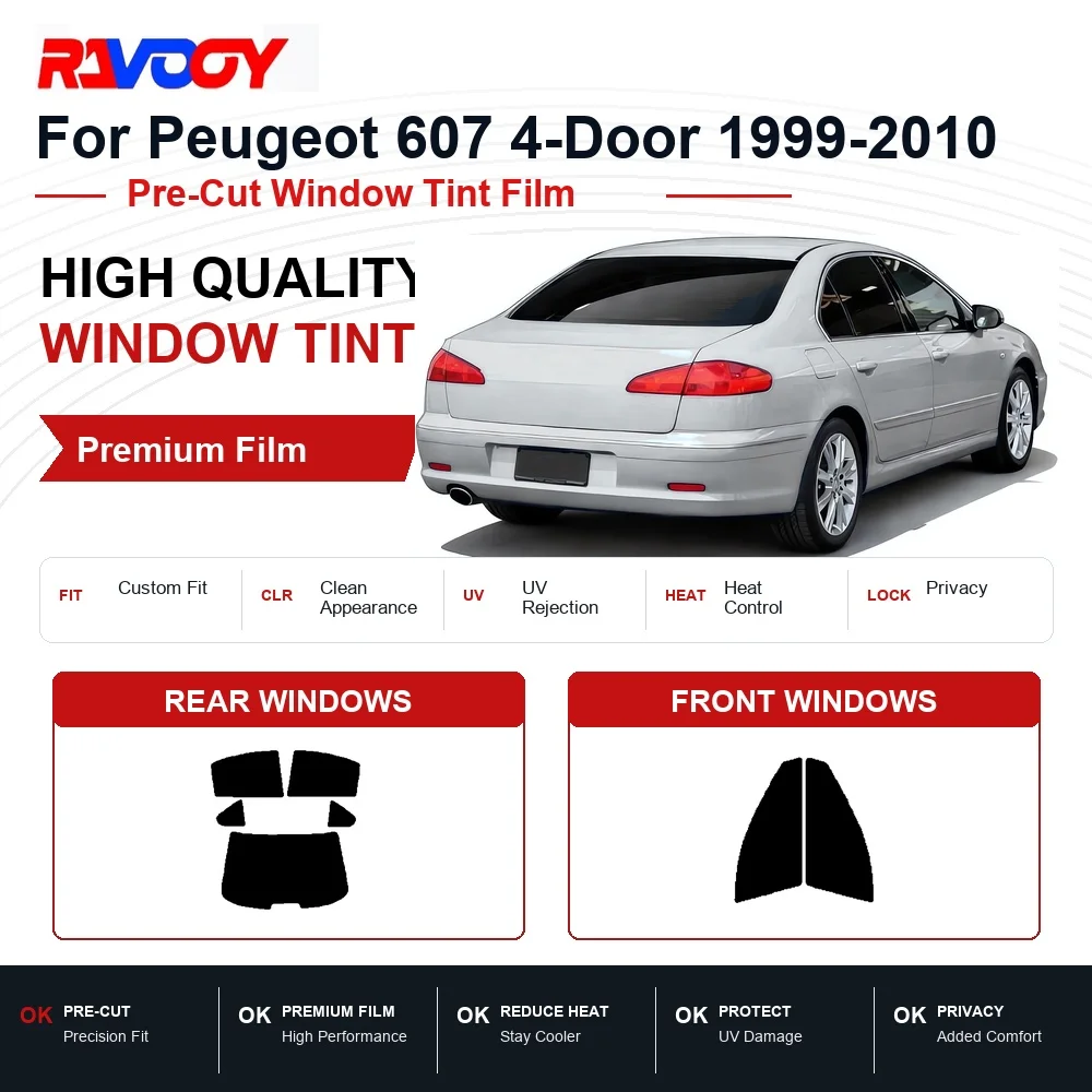 premium-pre-cut-window-tint-for-peugeot-607-4-door-1999-2010-front-rear-windows-uv-heat-rejection-privacy-film