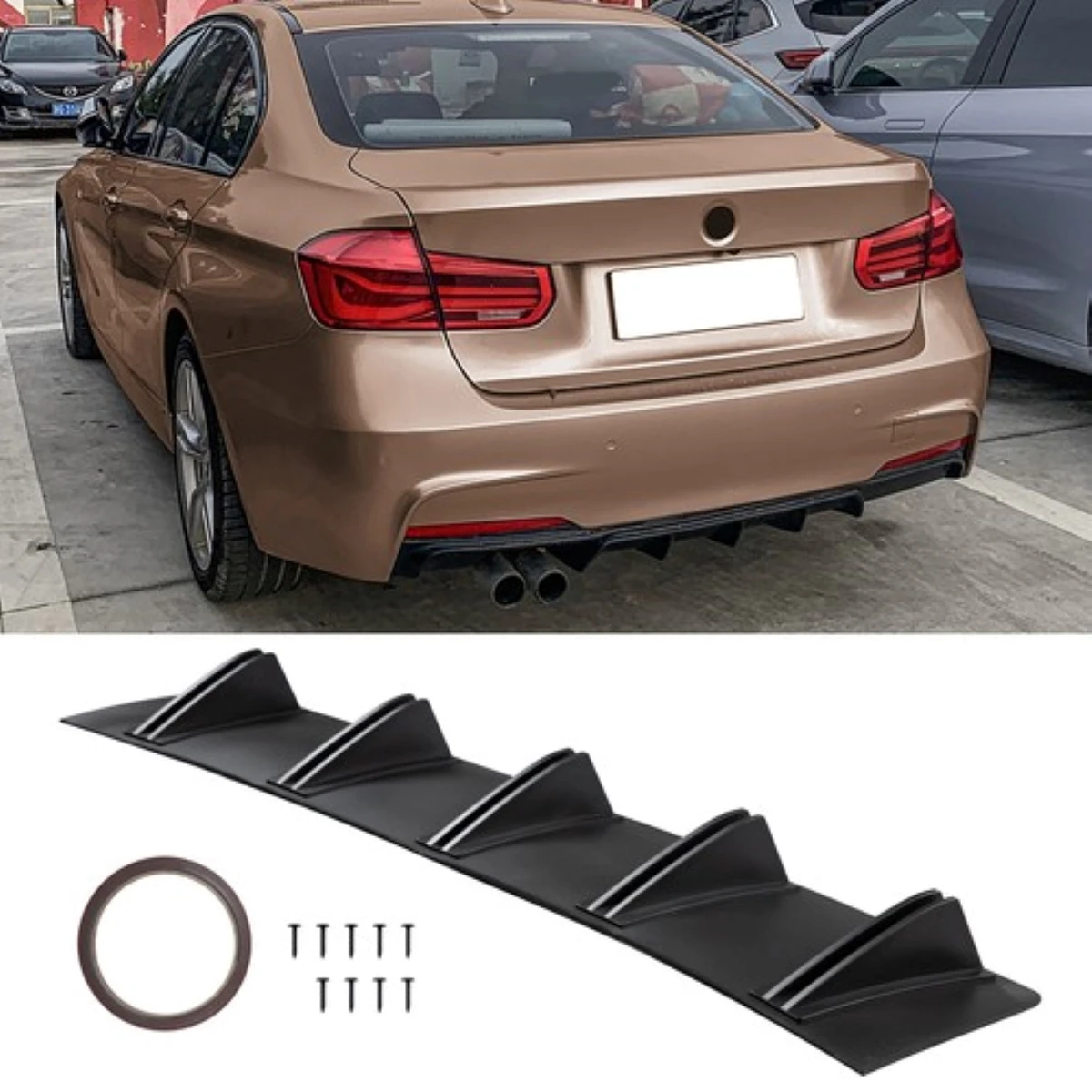 لكرايسلر 300 الناشر الخلفي الأسود زعانف القرش الوفير الفاصل الذقن المفسد الشفاه