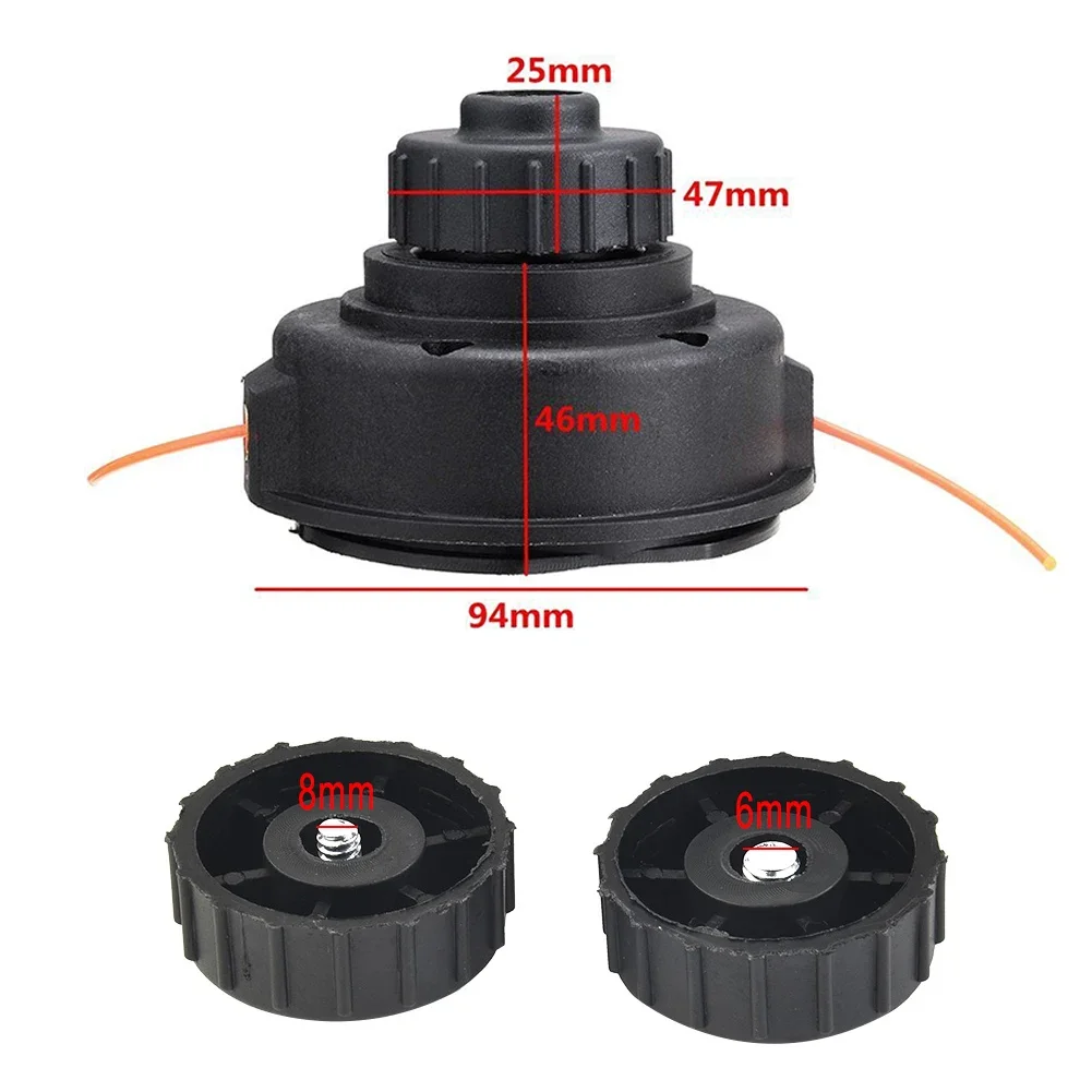 10mm Trimmer head Grass cutter Parts Set Spring Accessories Bump feed Double line Line spool Plastic Practical