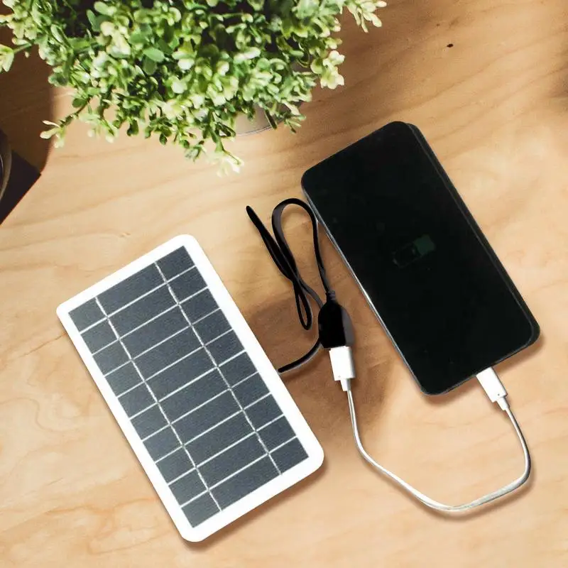 Mini Portable Solar Charger Flexible Solar Power Charging Panel Dc Interface Usb Output For Mobile Phone Battery Recharge