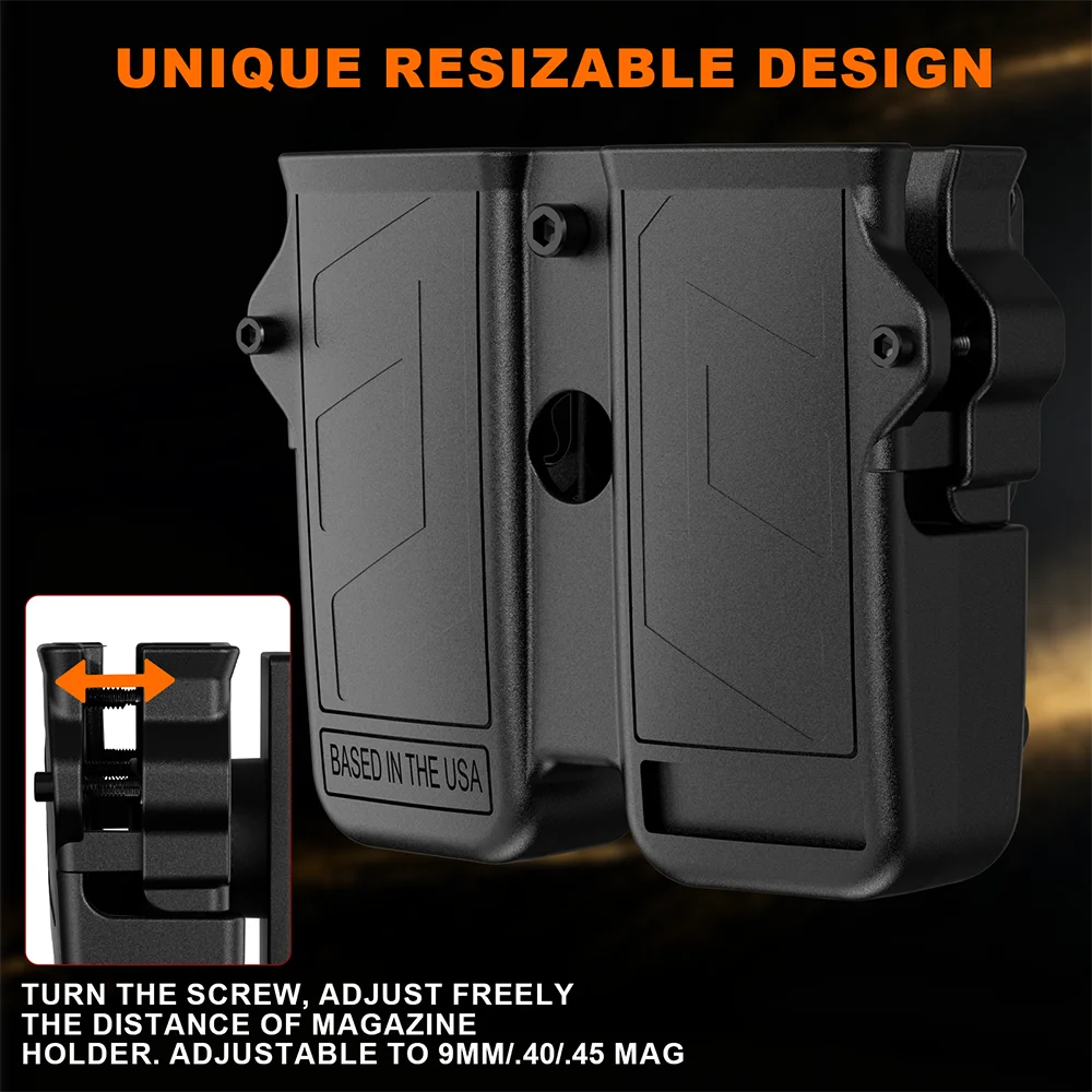 Universal Double Mag Holster Single & Double Stack Universal Magazine Holster Tactical Mag Pouch Hunting Shooting Accessories 4