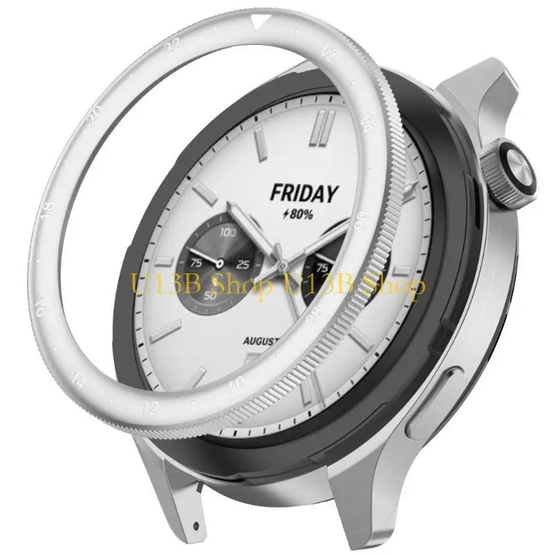 U13B Steel Bezel Replacement Dengan Penambahan Lapisan Layar Smartwatch Metal SmartWatch Simpsorsy Sederhana untuk 3/4