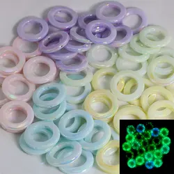 Loop Hollow Round Spacer Luminous Glowing Beads For Jewerly Making DIY Decoration Bracelet Earrings Phone Chain Hair Accessories