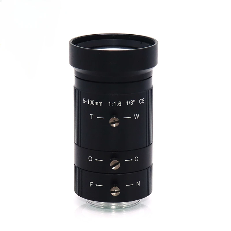 5-100Mm zoom lens 20x manual zoom 1/3 inch CS interface telephoto lens monitoring equipment accessories