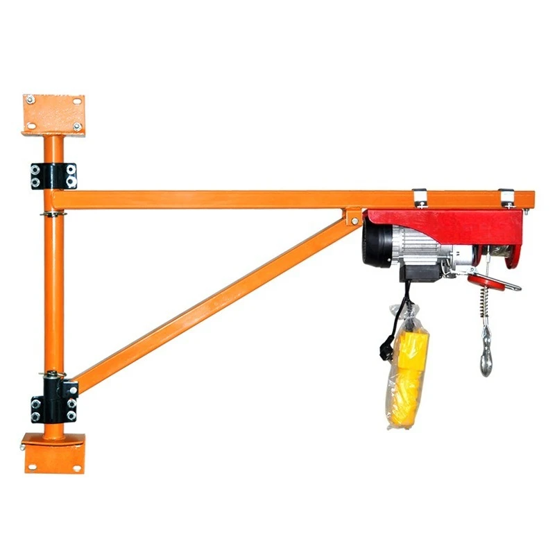 Hoist With Wall Mounted Rotating Support Bracket For Decoration Material Lifting And Small Construction Crane Stand Equipment