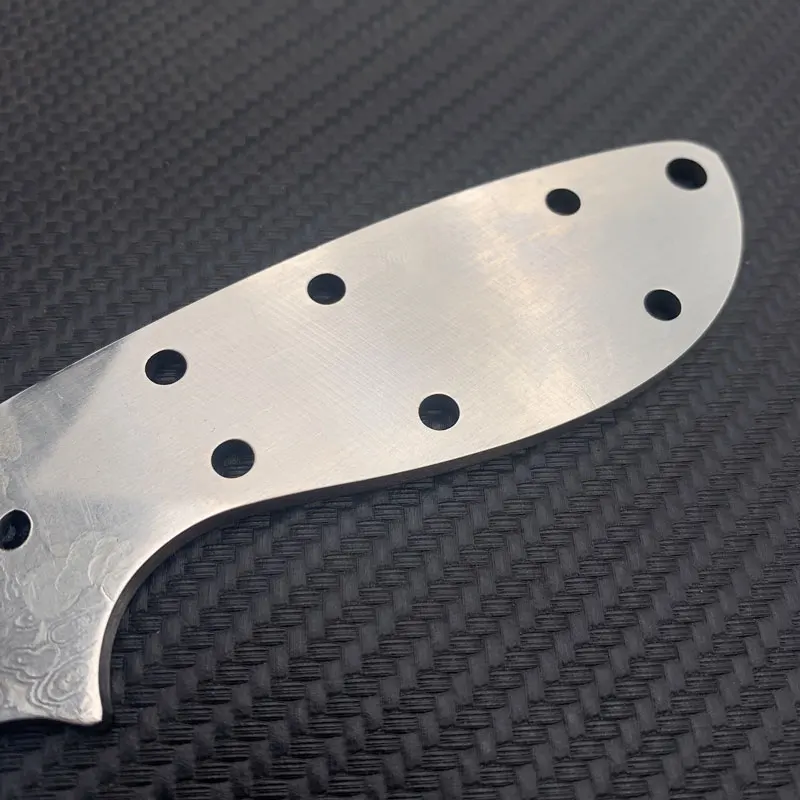 Dropship Damascus Steel Straight Knife Fixed Blade  Diy Semi - Finished Outdoor Manual Knife Forging Damask Steel Camping Knife