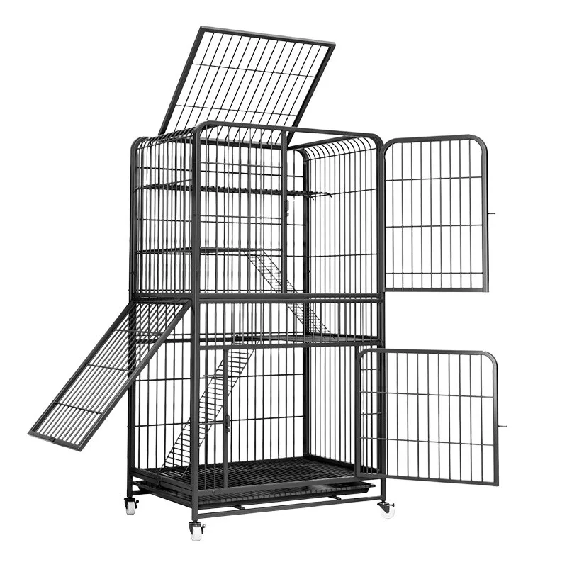 Villa three floors large free space wholesale cat cage luxury cat house