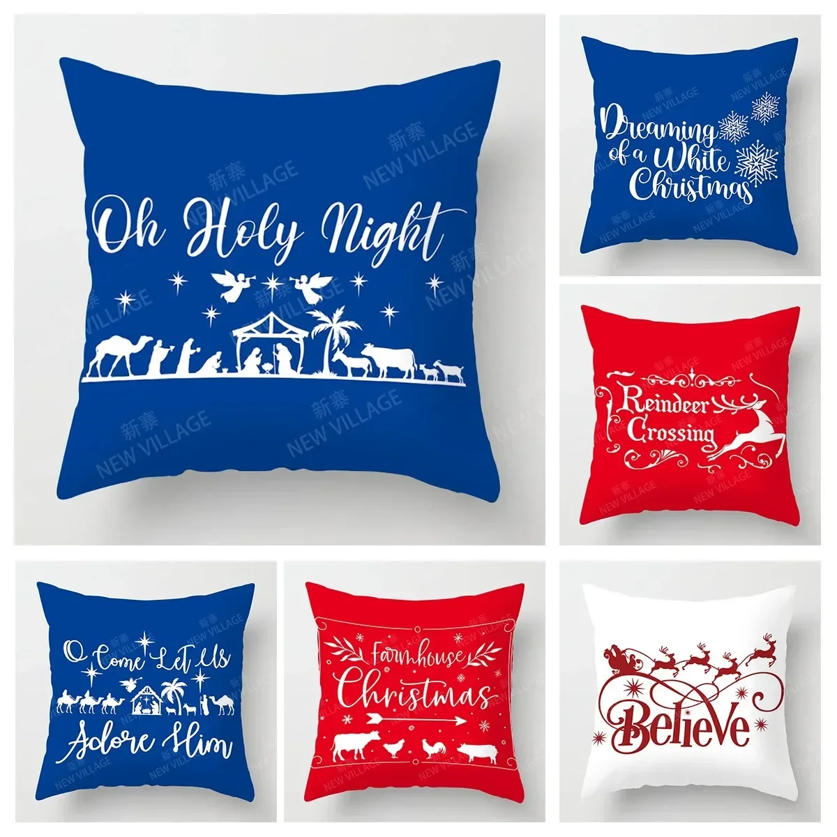 

Christmas series pillowcases sofas cushion covers home decor can be customized for holiday celebrations 40x40 50x50 60x60 35x35