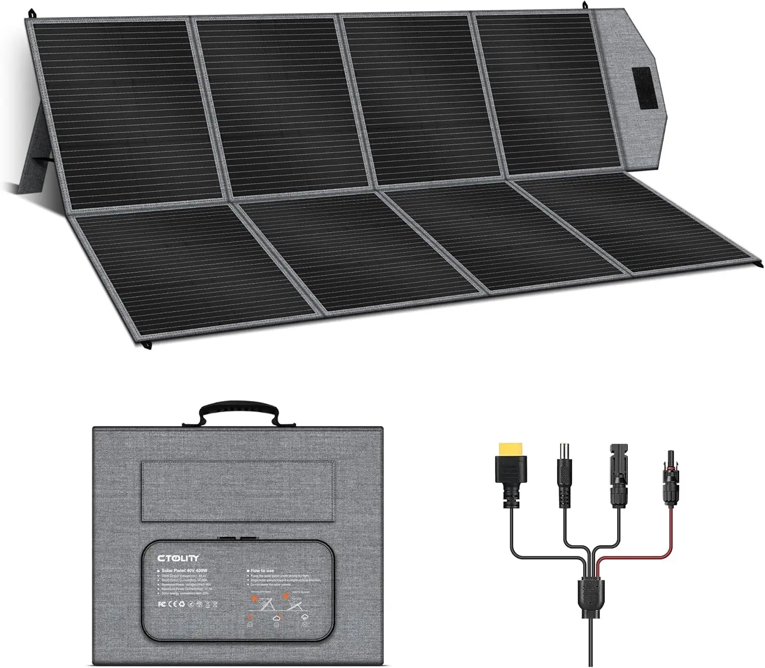 Pannello solare pieghevole personalizzabile da 400 W - Caricatore da pannello solare portatile per camper da campeggio fuori rete