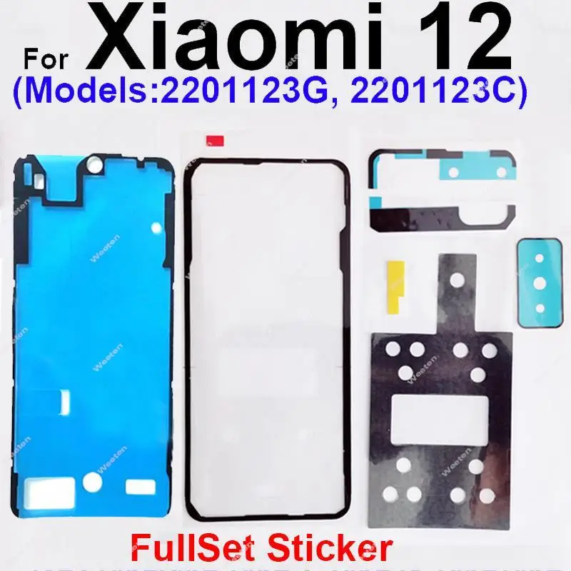 Back Battery Housing Cover Adhesive Tape For Xiaomi 12 12 Pro 12s Ultra Front LCD Screen Adhesive with Rear Camera Sticker Glue