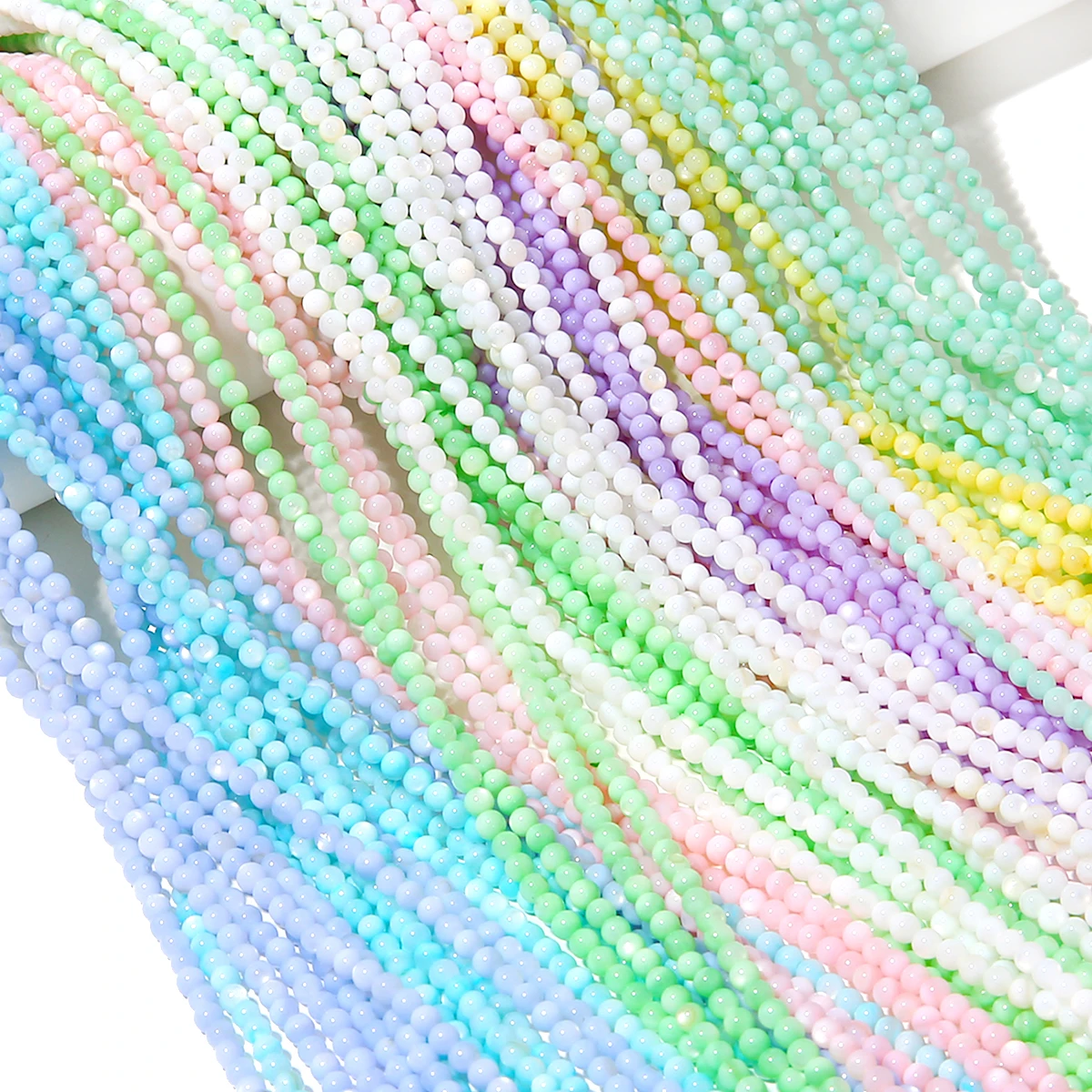 3mm 1Sr Natural Freshwater Shell Ball Unique Loose Beads Handmade DIY Jewelry Bracelet Necklace Earring Jewelry Accessories Mate