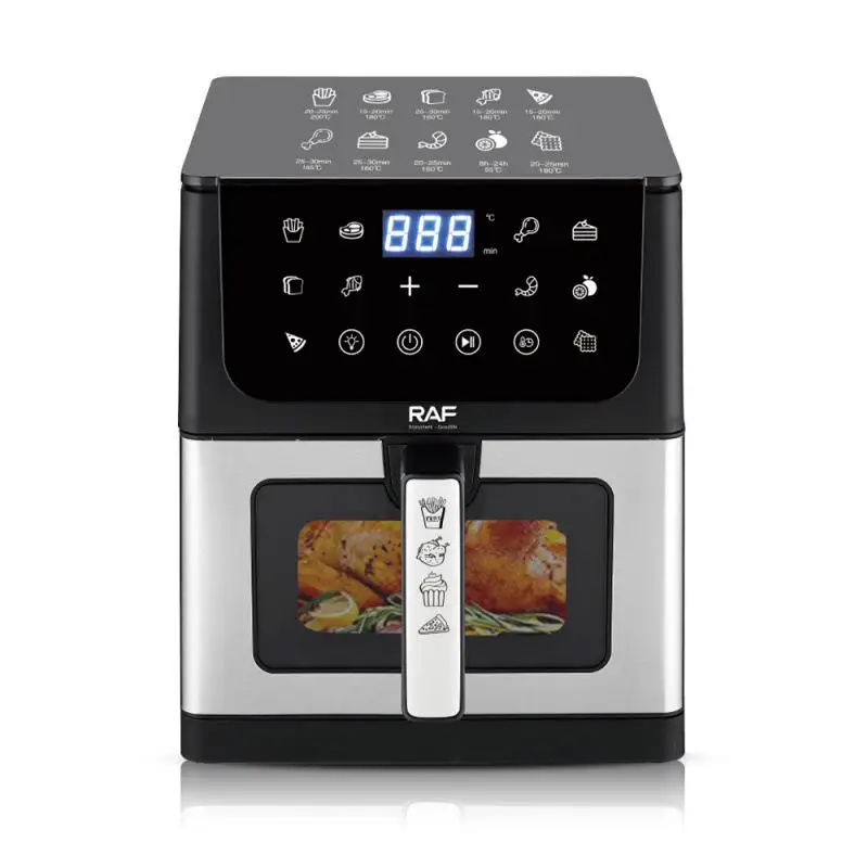 8L Square Large-Capacity Air Fryer (EU for Cross-Border Sales Oil-Free Smokeless Fast Cooking Multifunctional Home Electric