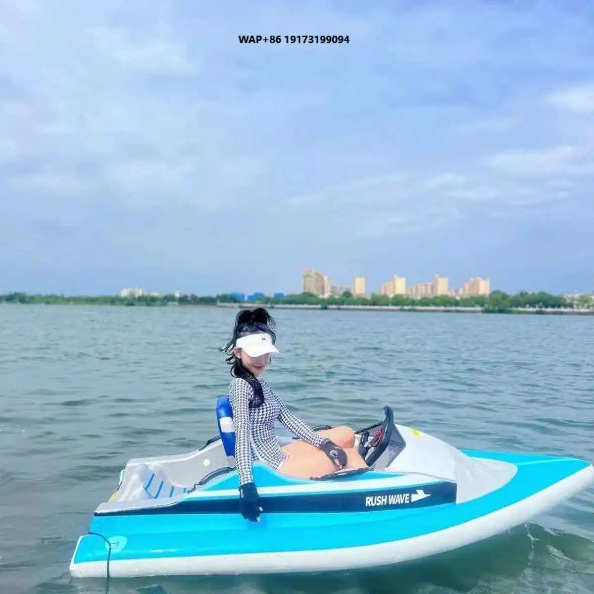 Electric Banana Boat Jet Ski for Adults-Single-person Outdoor with Slow Speed