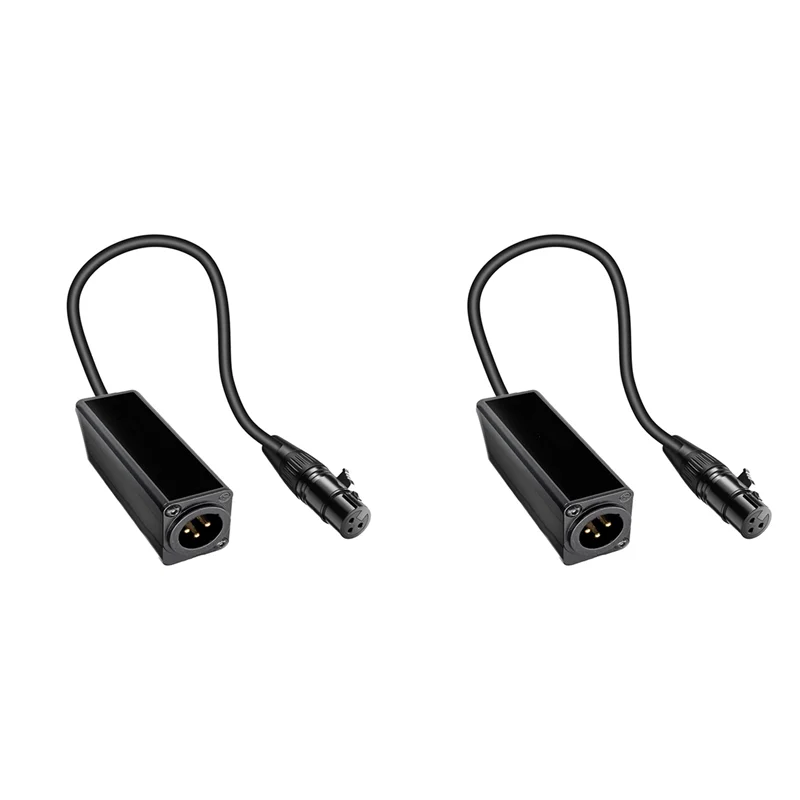 2X Audio Cable Isolator XLR Eliminates Noise Ground Loop Audio Isolator Eliminates Noise