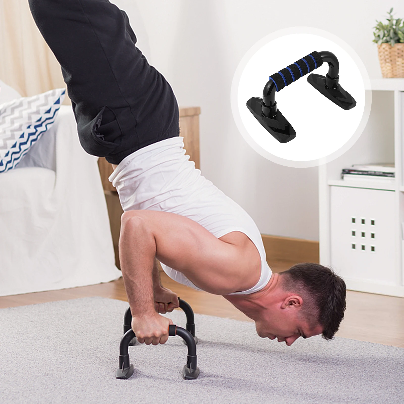 

2 Pcs Household Stand Fitness Equipment Portable Gym Pvc Calisthenics Push-up Frame