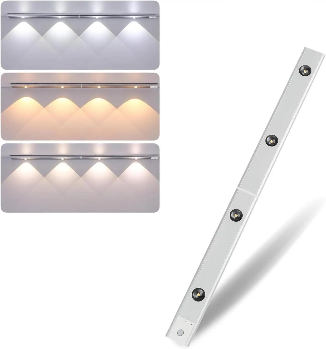 

Hill light intelligent led human body sensor 30CM/40CM/50CM rechargeable self-adhesive wine cabinet wardrobe and kitchen cabinet