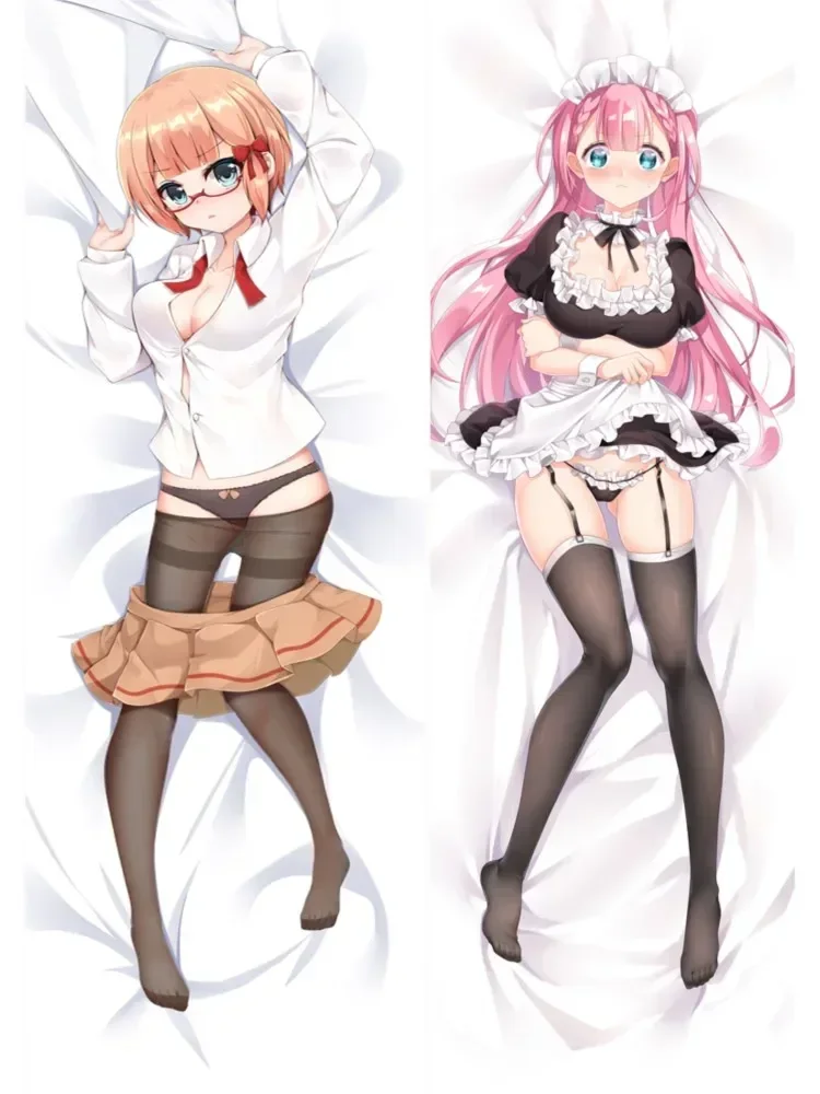 DIY Custom Anime Bokutachi Wa Benkyou Ga Ogata Rizu Dakimakura Pillow Cover Case Mafuyu Kirisu Hugging Decorative Pillowcase