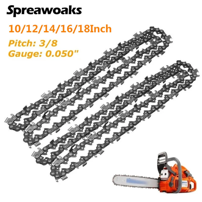 2pcs 10/12/14/16/18 Inch Steel Chainsaw Chain 40/45/52/59/64 Drive 3/8\