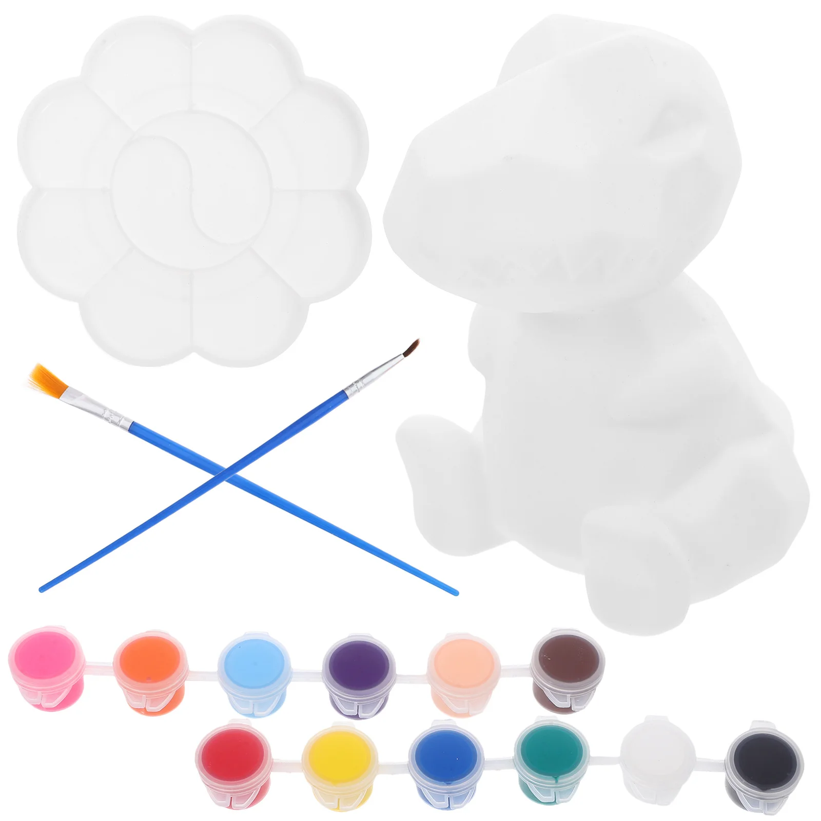 1Set DIY Doodle Dinosaurus Nachtlampje Creatief Schilderen Craft Kit Artistiek Geometrisch Ontwerp Nachtkastje Lamp Decoratief