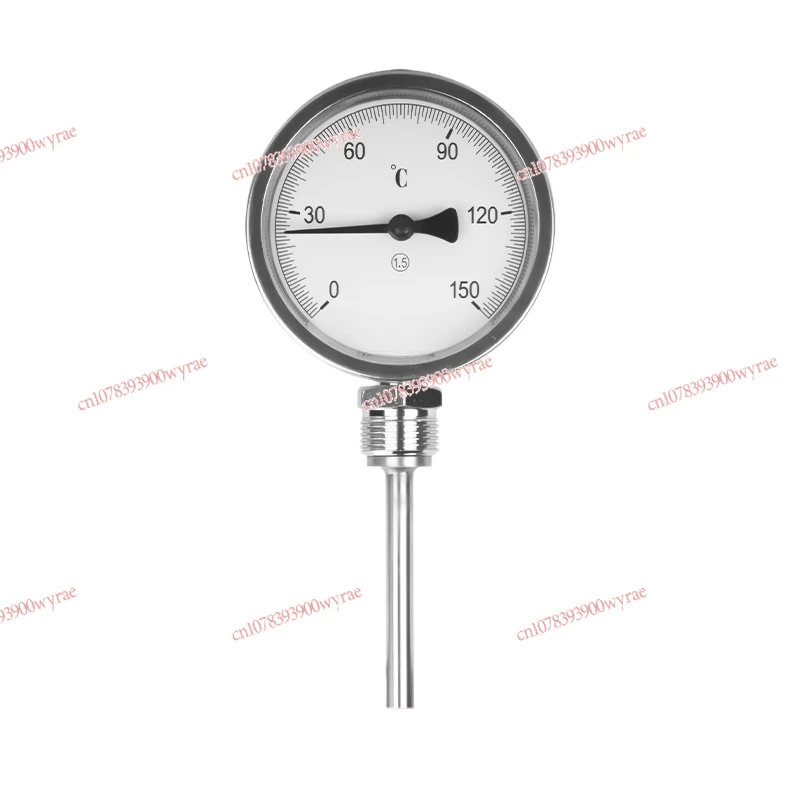 Bimetallic stainless steel radial axial shock resistant boiler pipeline industrial temperature gauge