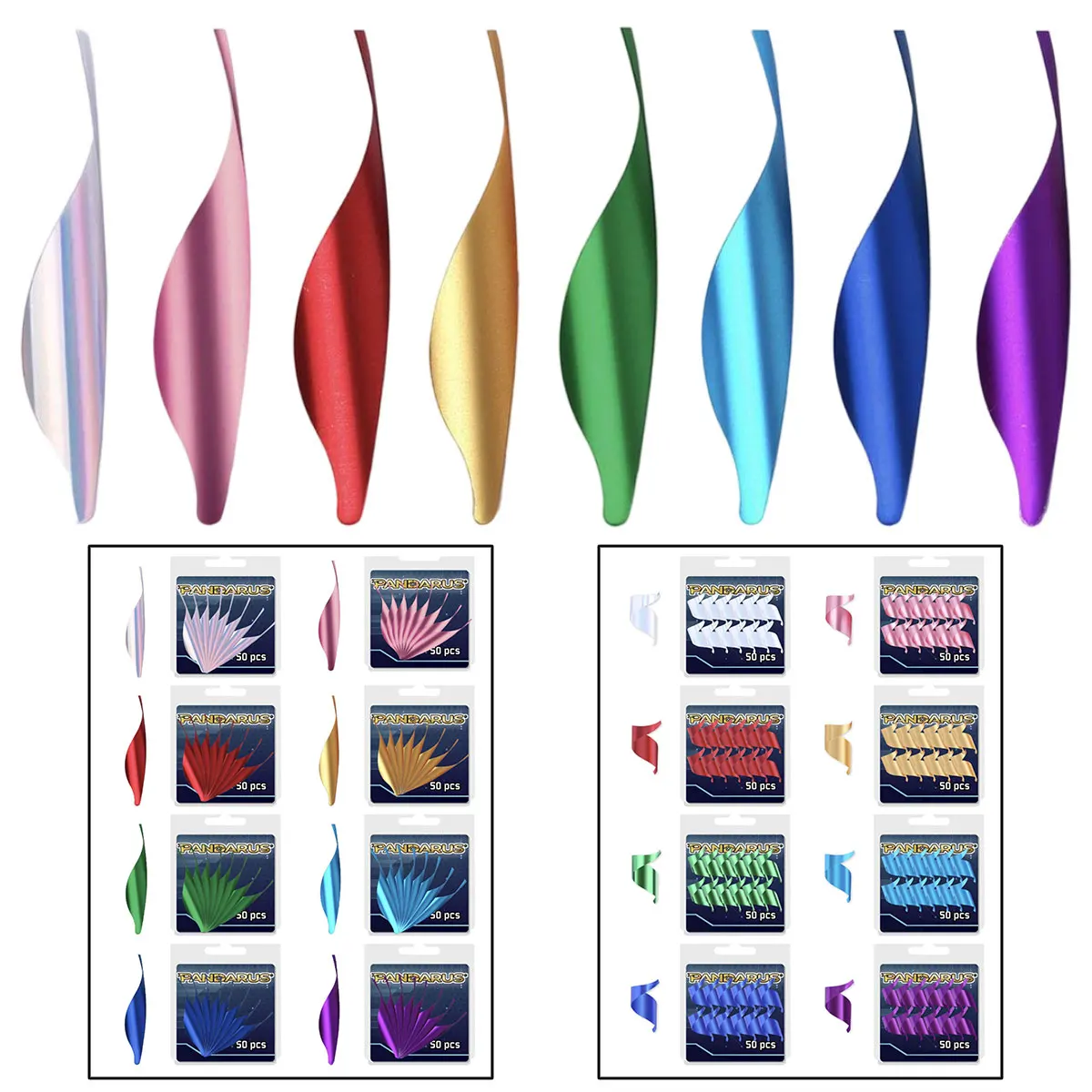 

50pcs1.75"/2" Archery Spin Vanes Spiral Plastic Feather Fletches Right Wing Arrow DIY Tools For Bow Hunting Shooting Accessories