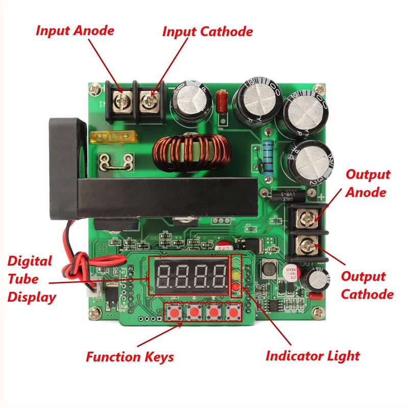 900W 15A DC 9-60V to DC 10-120V DC-DC Step Up Power Module LED/LCD Boost Converter Transformer Board CC CV Voltage Regulator