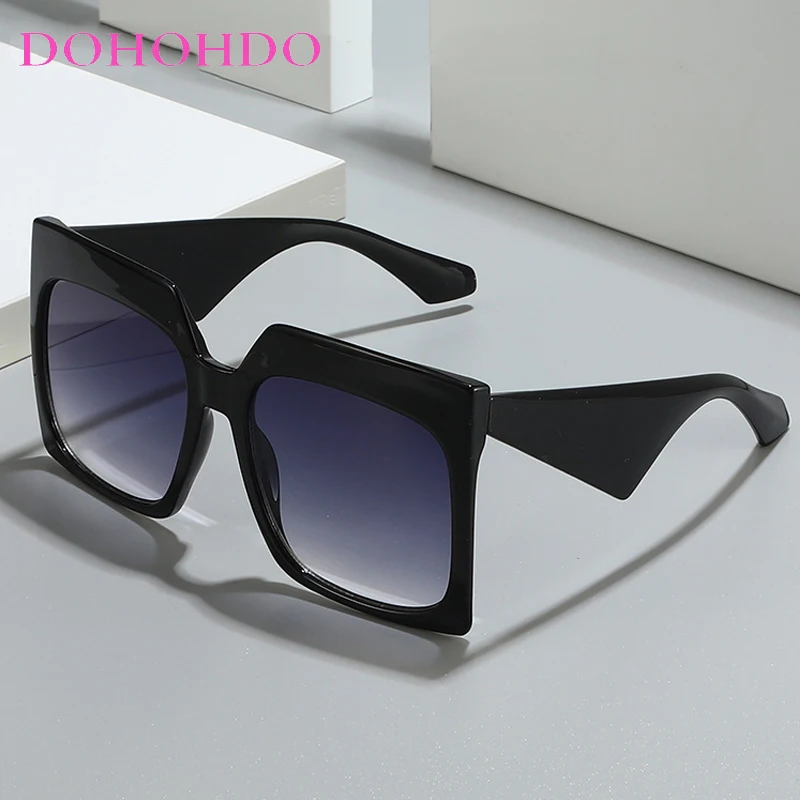 

Oversized Two-color Frame Square Sunglasses Women Retro Trending New Luxury Female Eyewear Shades UV400 Sun Glasses Brand Oculus