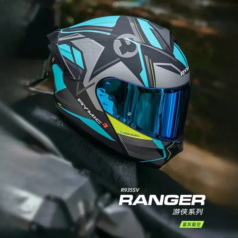 Flip Up Modular Helmet Men Women Dual Visor Big Spoiler Four Season Motorcycle Safety Helmet Casco Moto