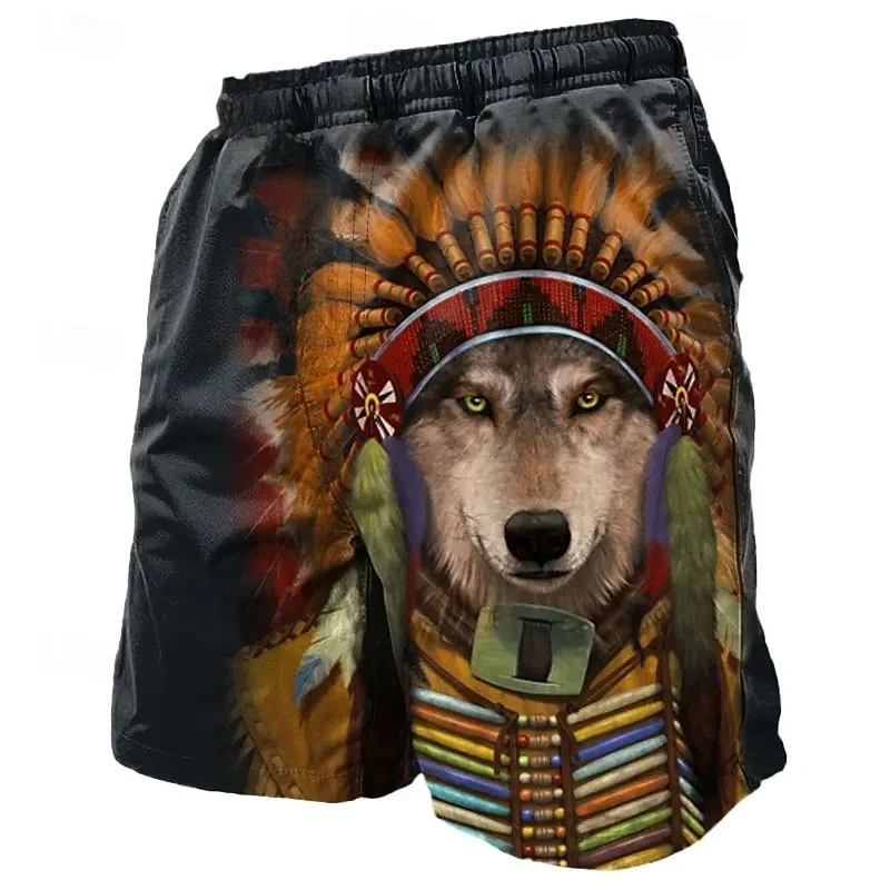 

Men's Animal Cartoon 3D Printed Sports Shorts Beach Shorts Retro Casual Daily Festival Street Style Elastic Waist