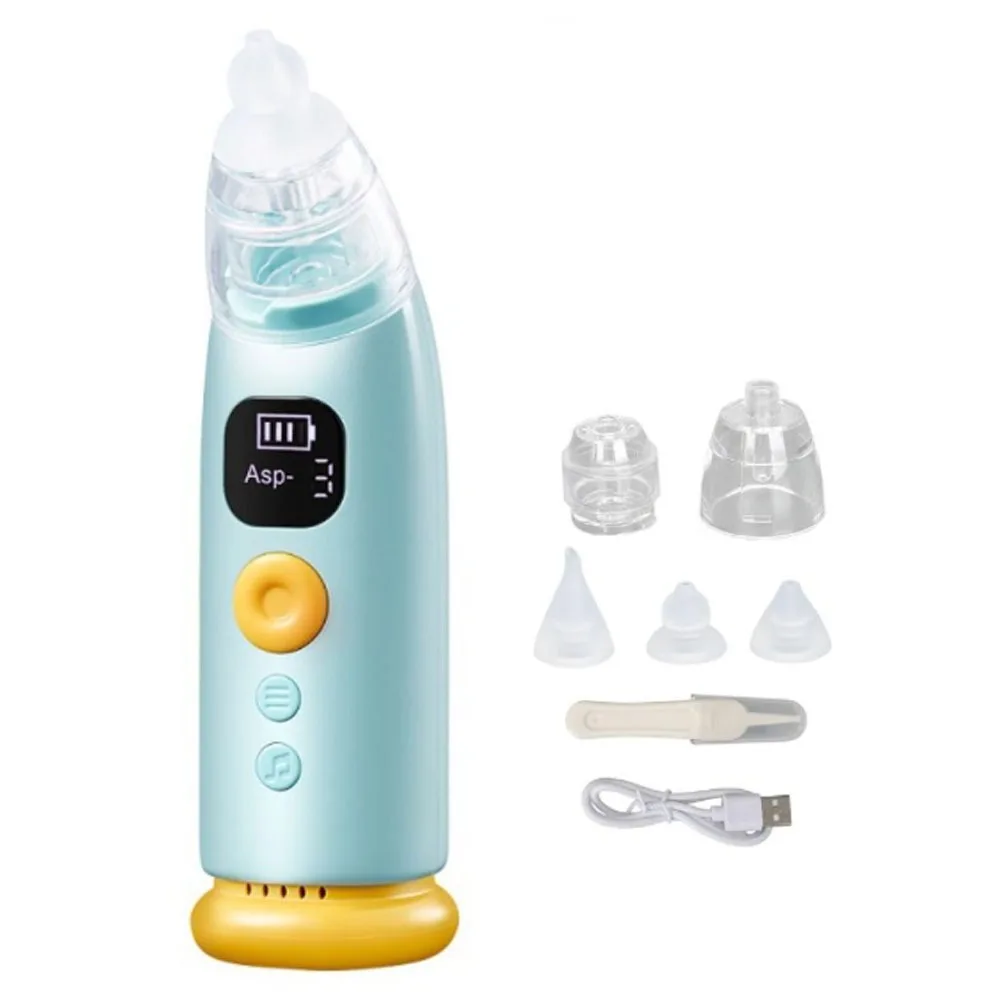 

9th Gear Suction Power Baby Nasal Aspirator 8 Songs Retractable Suction Electric Nasal Aspirator Low Noise Long Lasting