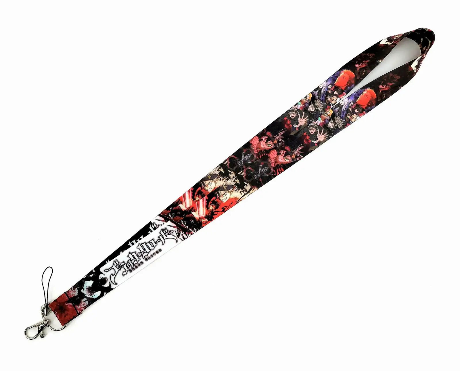 

New 50pcs Anime Cartoon Black Clover Lanyard Keychain for Keys Badge ID Mobile Phone Key Rings Neck Straps Accessories D02
