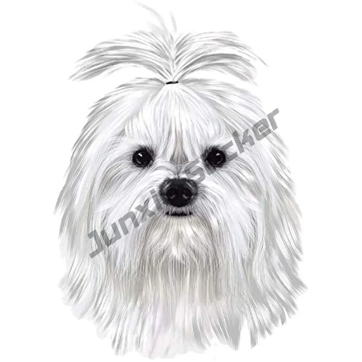 3D Maltese Dog Stickers Cute Maltese Dog Stickers for Walls Refrigerators Toilets Maltese Stickers In Retail Packaging decal