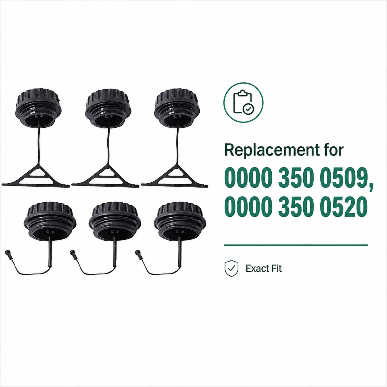 6Pcs Fuel Tank & Oil Tank Cap Kit For Stihl 064 066 084 088 MS640 MS650 MS660 Chainsaw Replaces OEM 0000 350 0509 0000 350 0520