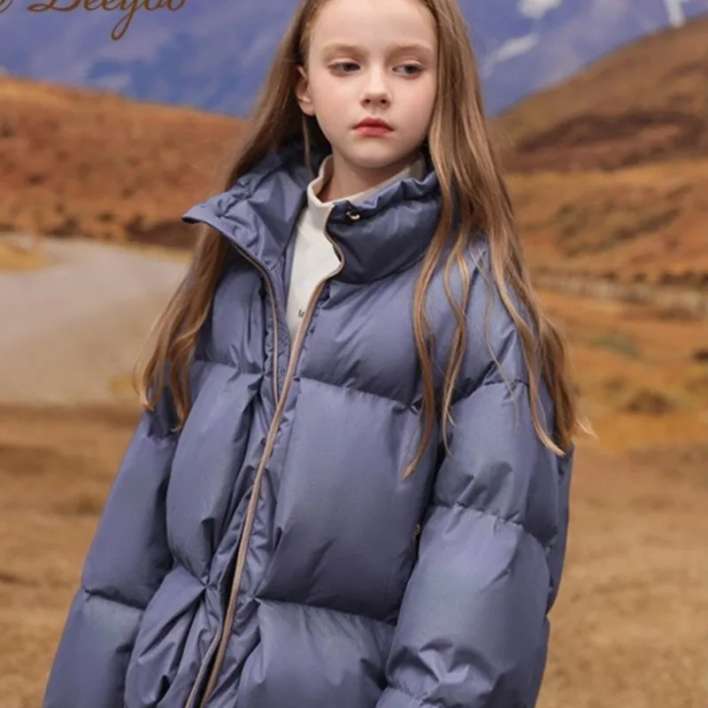 Girls' autumn and winter 2024 winter new children's thickened bread clothing large children's warm coat