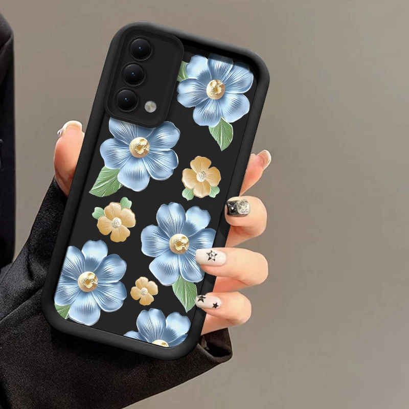 Etui na telefon z motywem kwiatów dla Infinix Tecno Camon 40 Pro 20 30 Pova 7 Spark 6 Go 2024 2023 2022 20C 10 Pro, miękkie, odporne na wstrząsy.