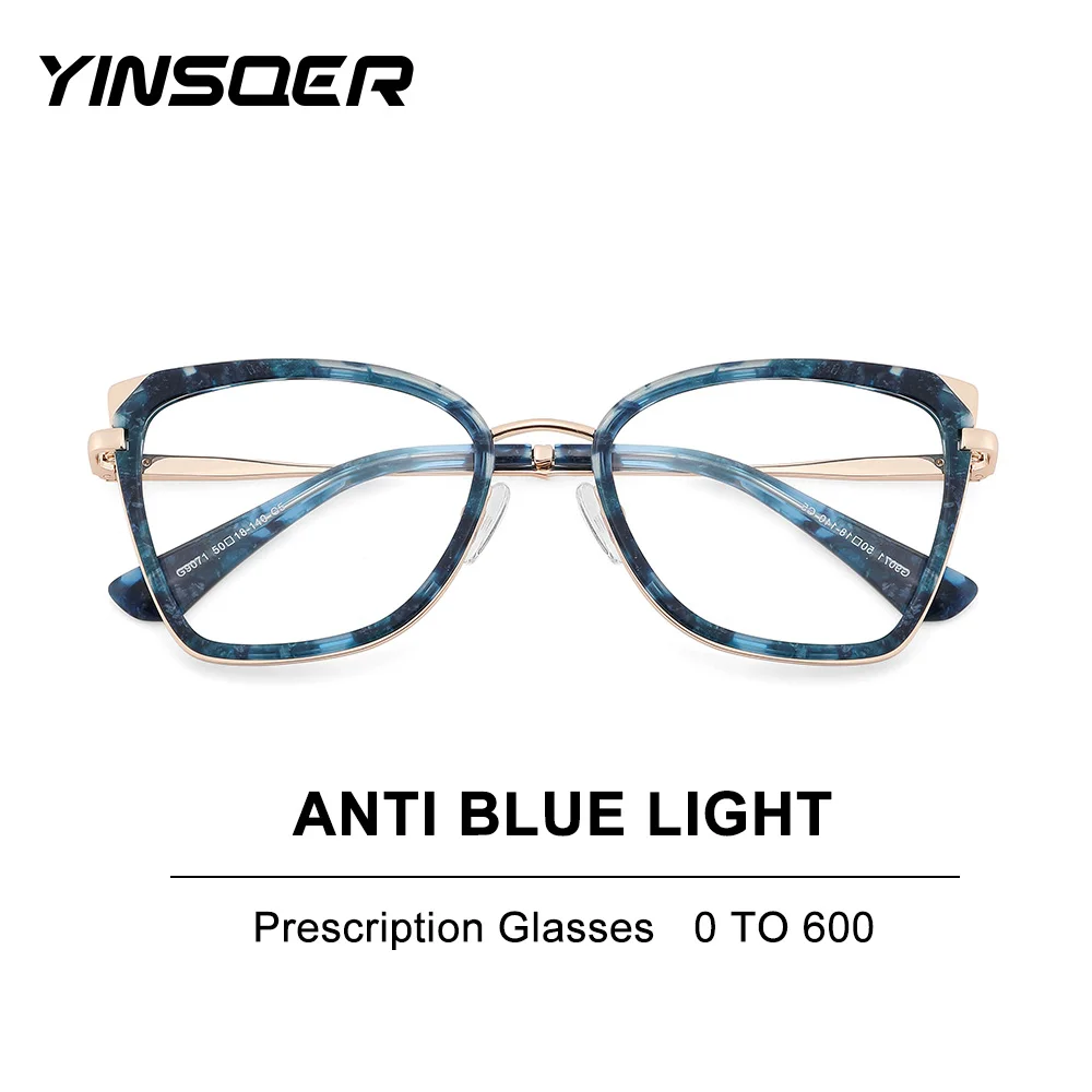 

Minus Diopter Glasses Women Optical Blue Film Reading Glasses with Prescription Women's Eyewear Myopia Oculos Free Shipping -2