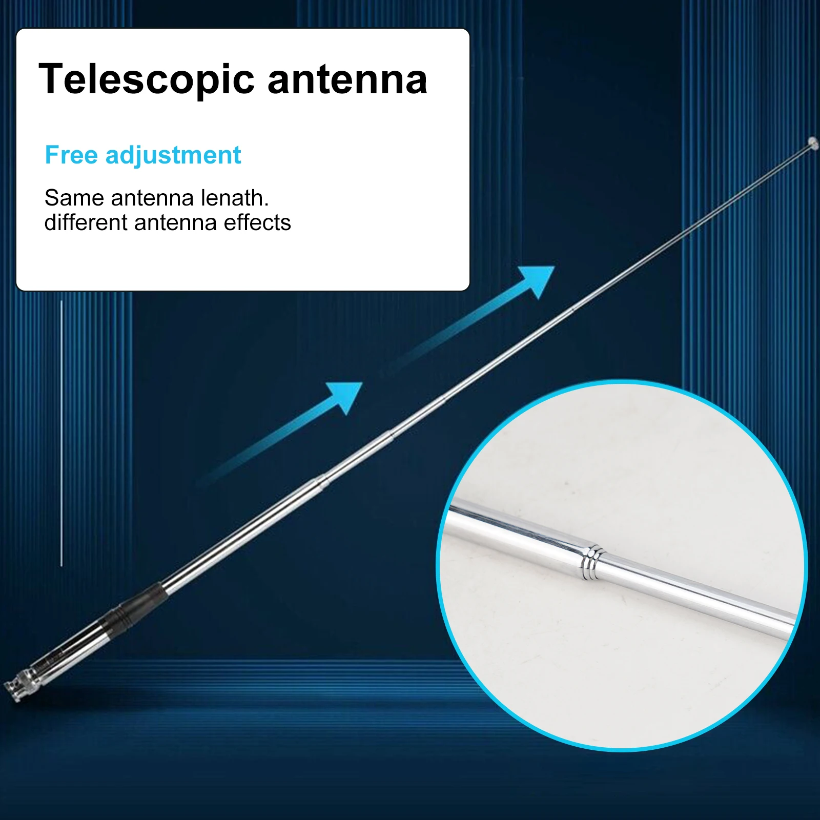 

27Mhz HT Antennas Portable Antenna Telescopic/Rod With BNC Connectors 27Mhz Antenna 9-Inch To 51-Inch For CB9614