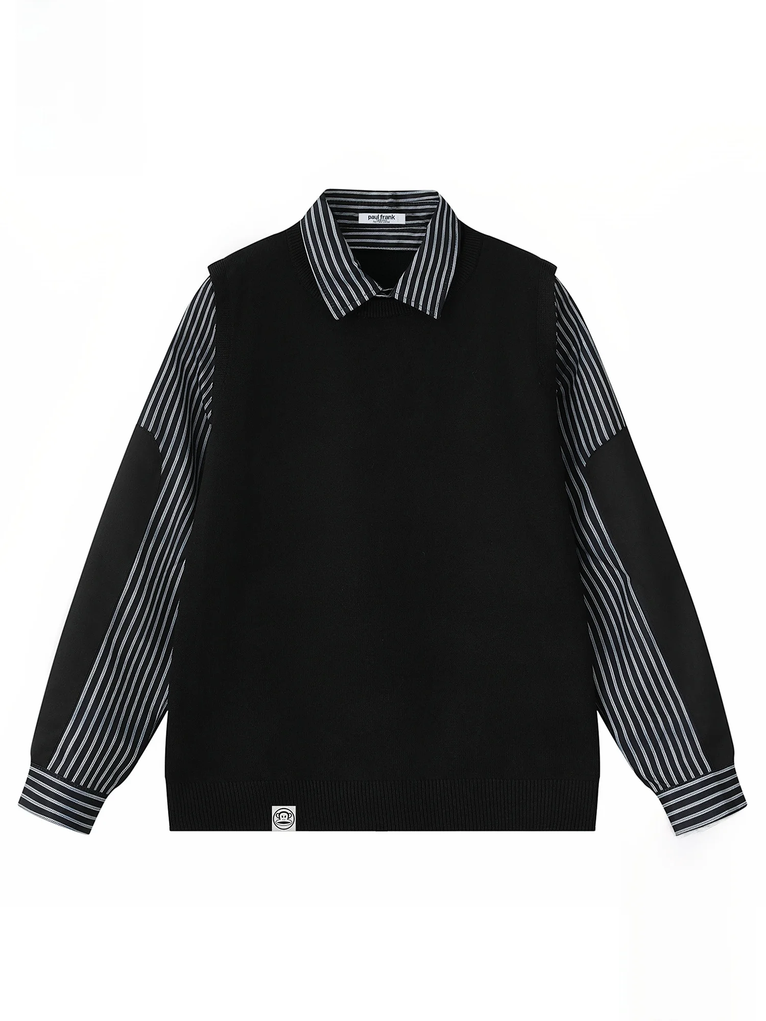 

Мужской вязаный свитер PaulFrank с воротником-стойкой, в стиле ретро, с пэчворком, американский стиль, повседневный, с длинными рукавами, зимний, теплый, из полиэфирного волокна