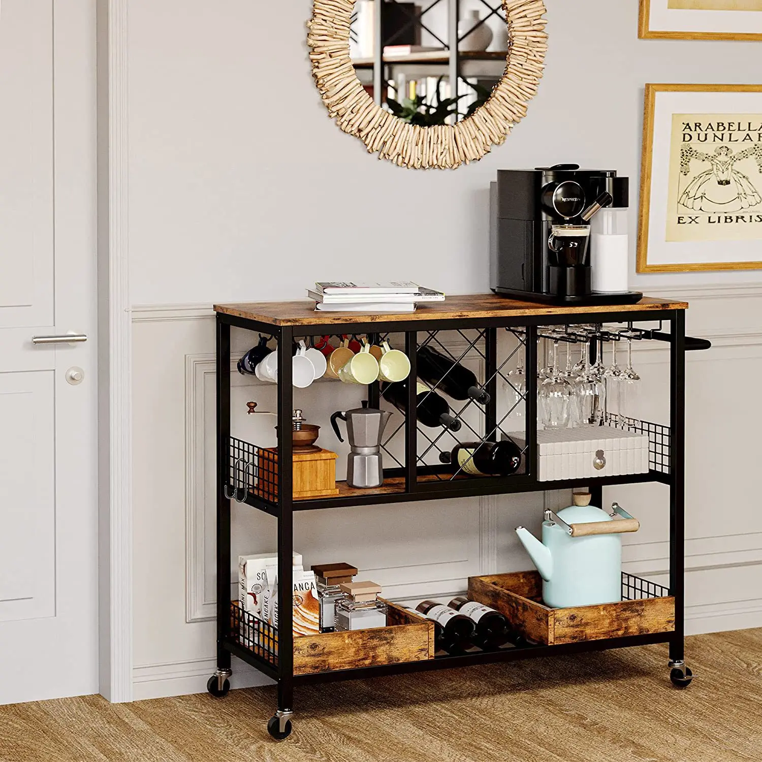 Hotel Restaurant Food Delivery Cart Wine Cart Tea Cart