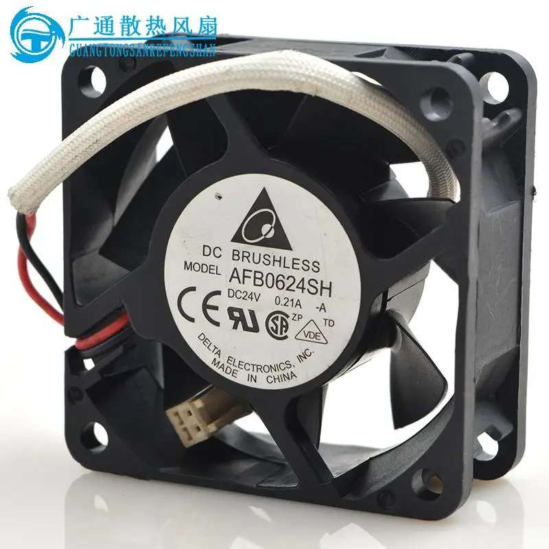 

Delta AFB0624SH A DC 24 В 0,21 А 60x60x25 мм 2-проводной охлаждающий вентилятор