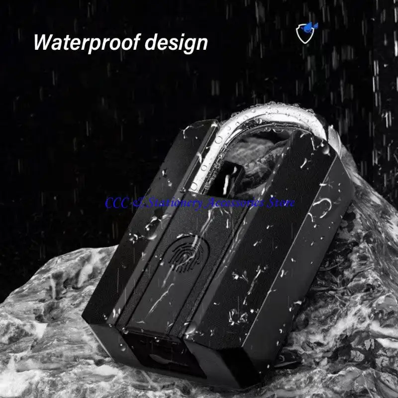 Q1JC小さな指紋パドロックセキュリティパドロック指紋アクセスドアロックジムの仕事や家庭でのセキュリティを強化する