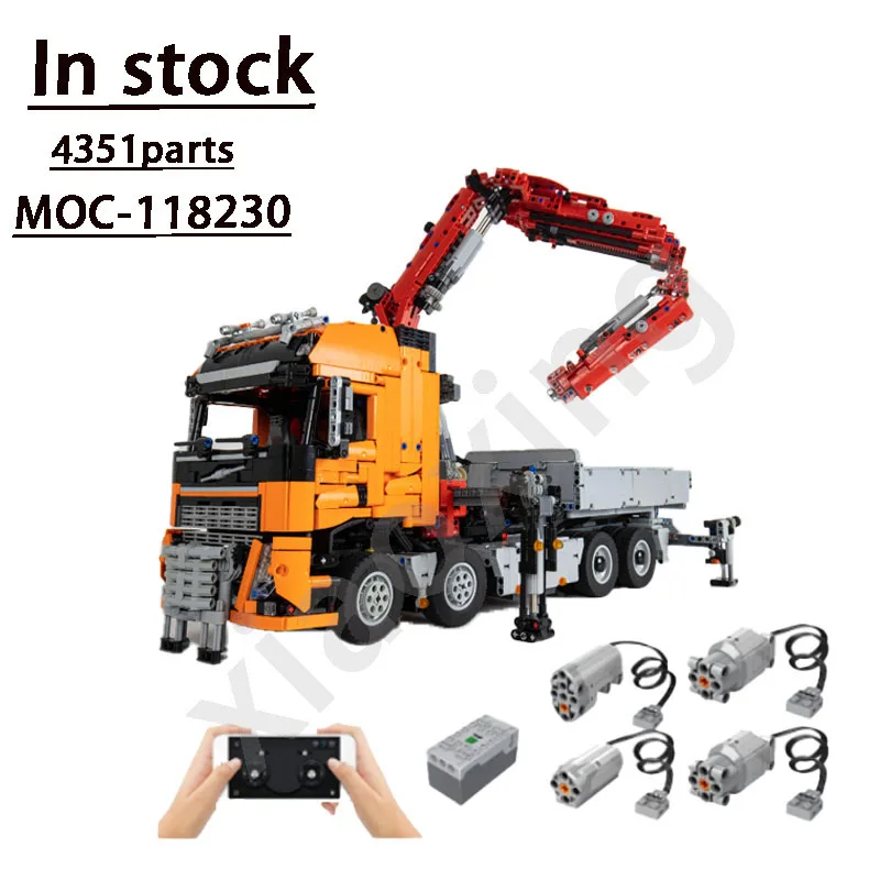 

City Building Main Transporter MOC-118230 Electric Crane •4351 Parts Building Block Model Splicing Adult Kids Birthday Gift Toys